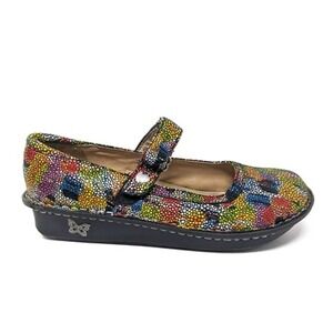 Alegria‎ Women's Paloma Mary Jane Shoes Comfort Mosaic Leather- Size 8